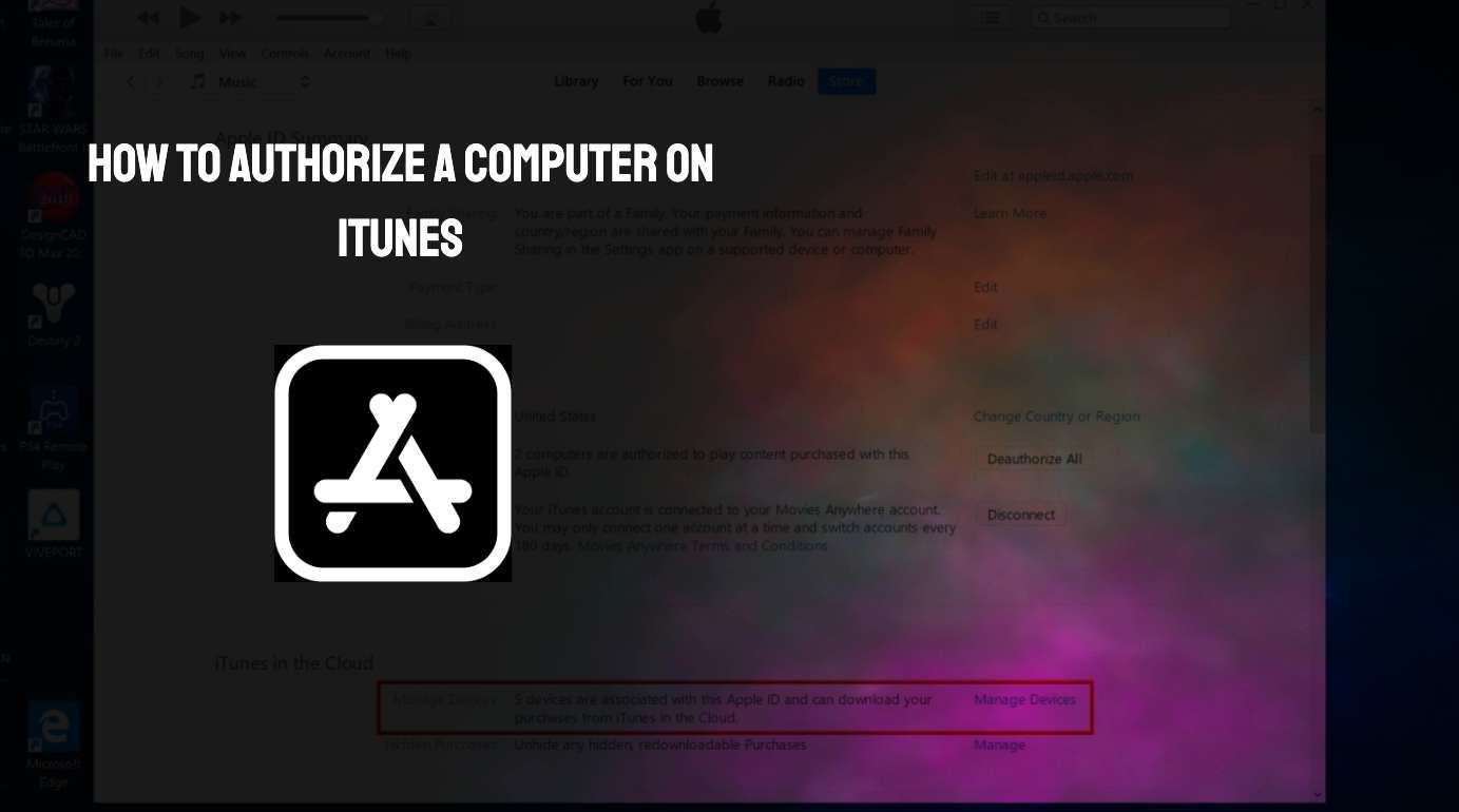 how do i authorize my iphone to my itunes account