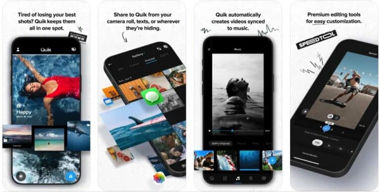 how can i use dropbox photos in iphone app quik gopro