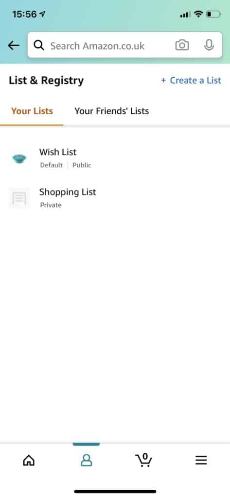 Find amazon wish list uk