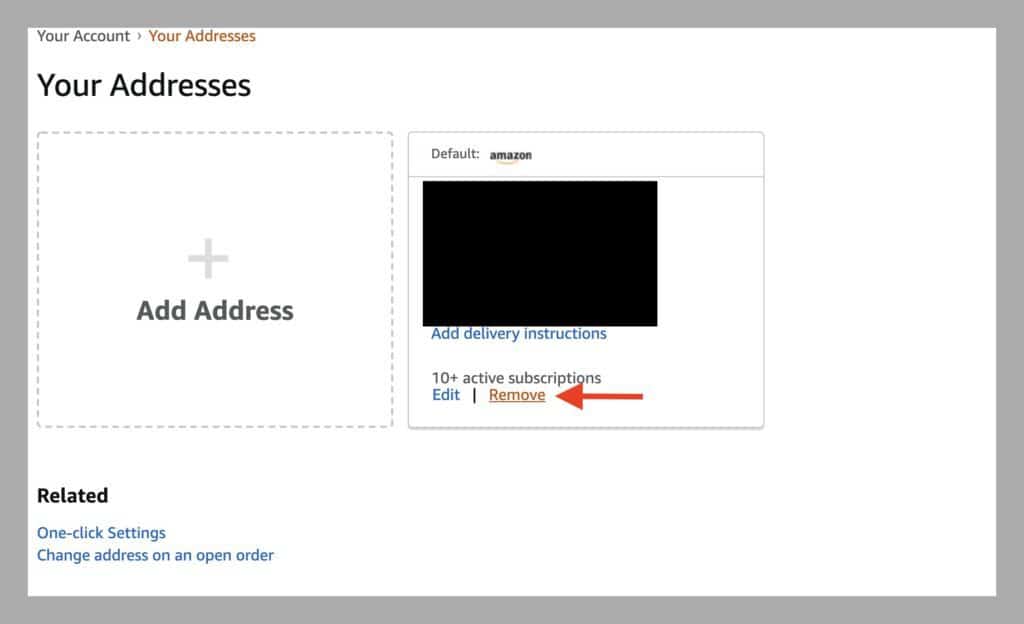 Amazon wishlist on how address to hide How do