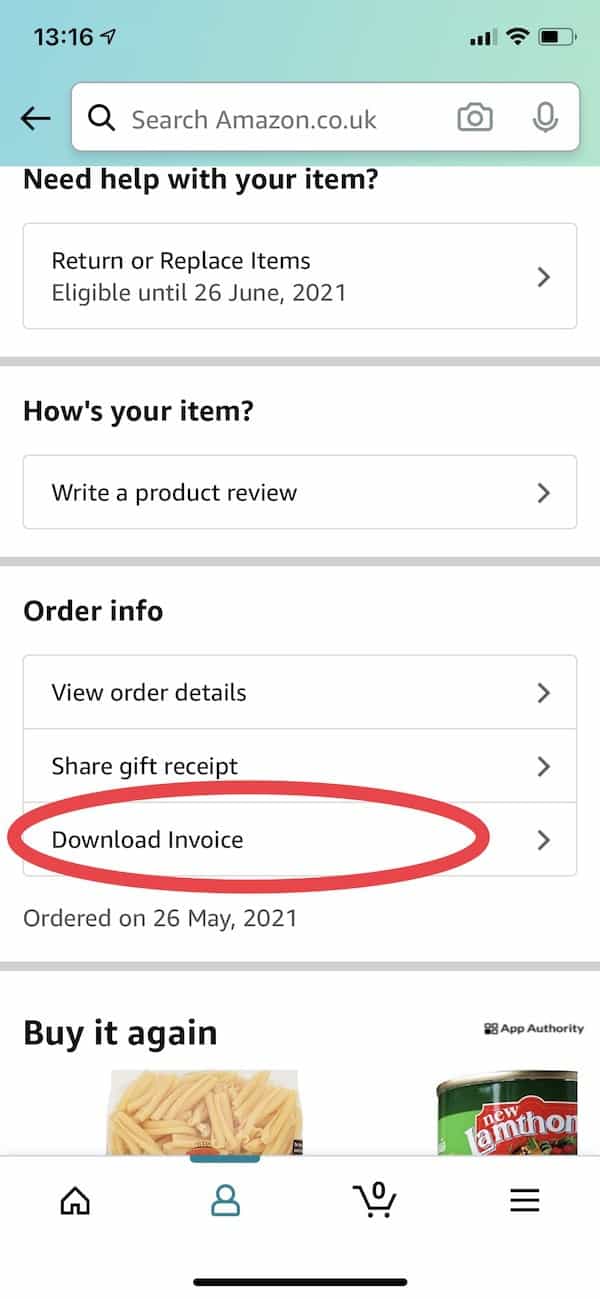 How to Print a Receipt from Amazon App Authority