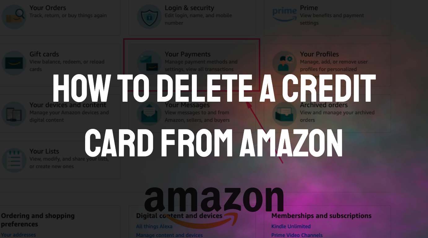 how to remove amazon gift card from account