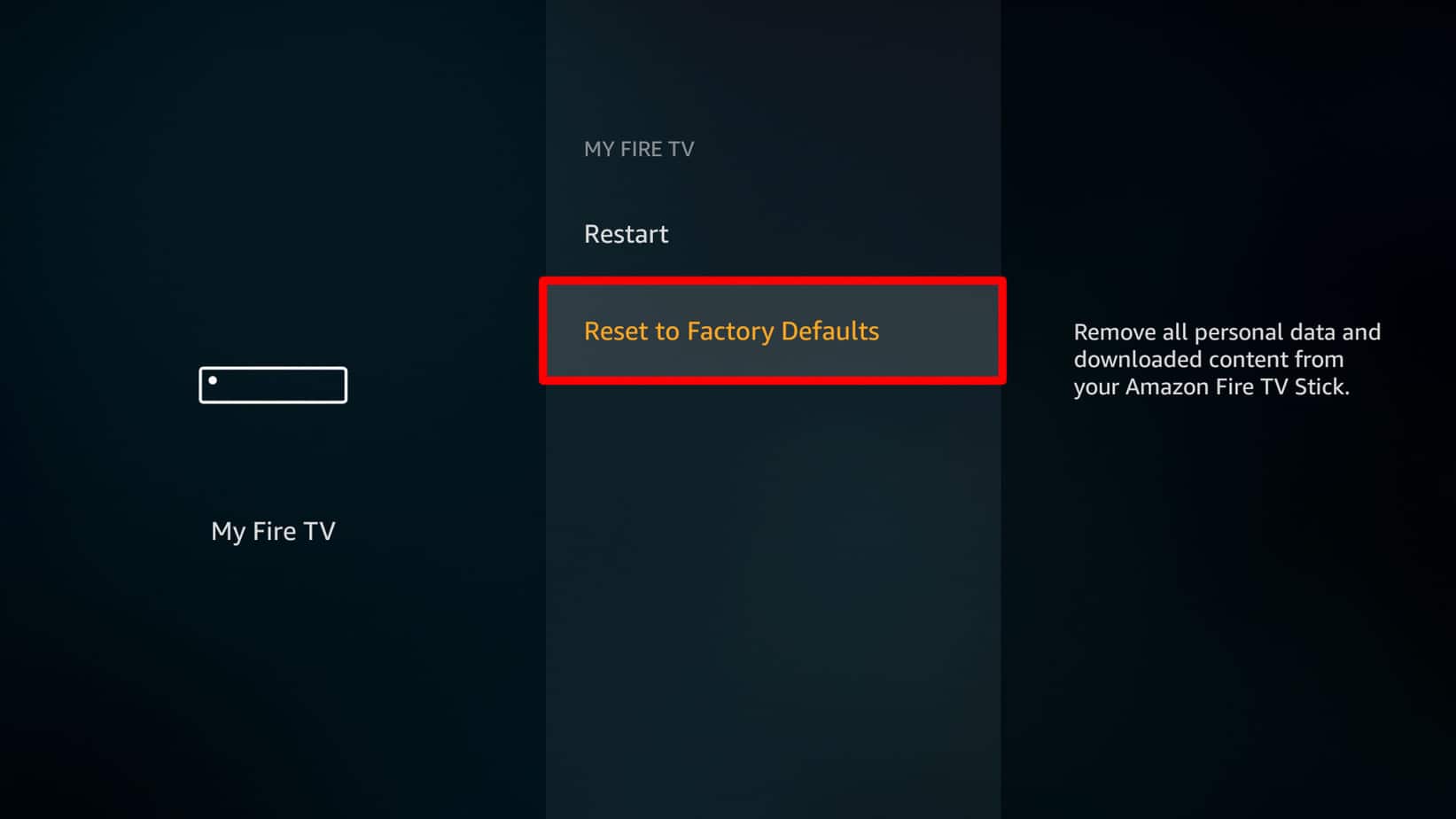 How to Reset Amazon Fire Stick