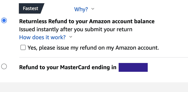 Choose your preferred return method