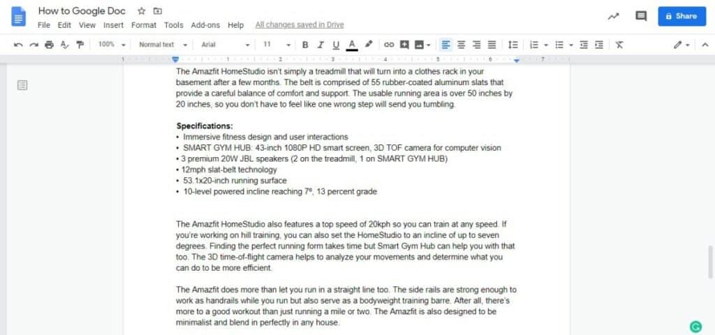 how to change margins on one page only in google docs
