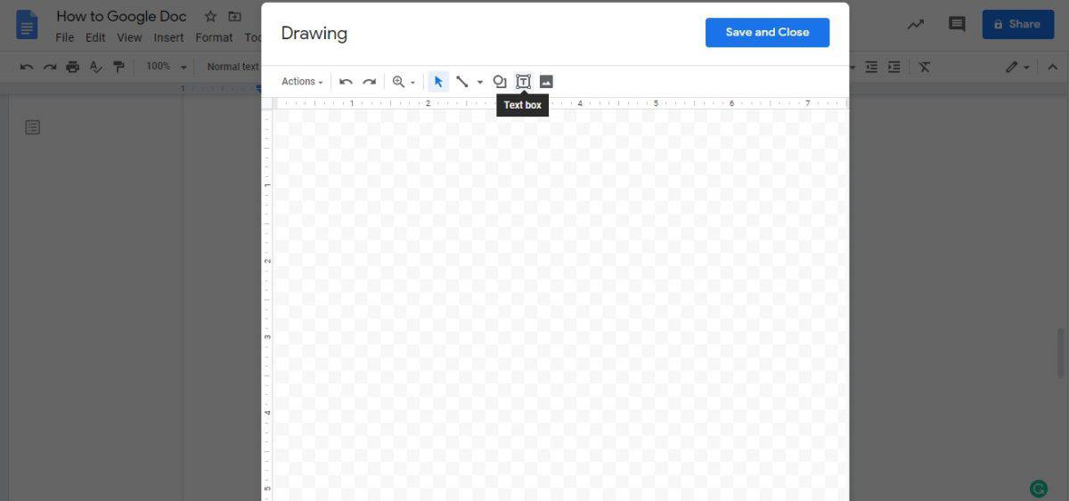 how to insert text box on google docs