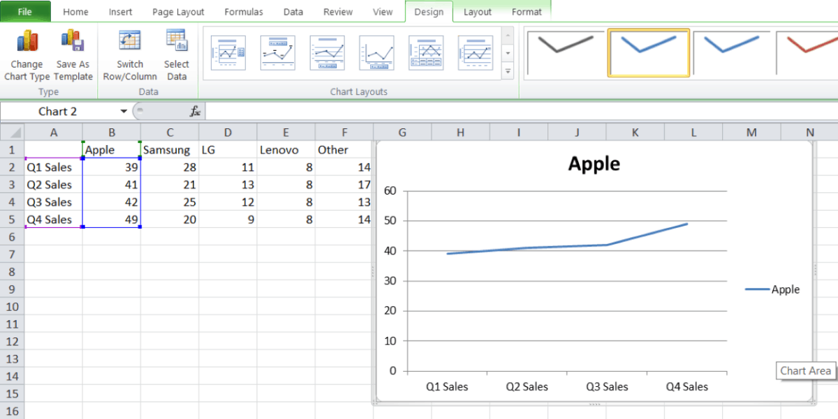 how to make a line graph using excel on mac