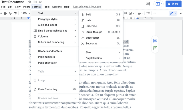 How to Do Subscript in Google Docs