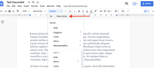 can you add fonts to google docs