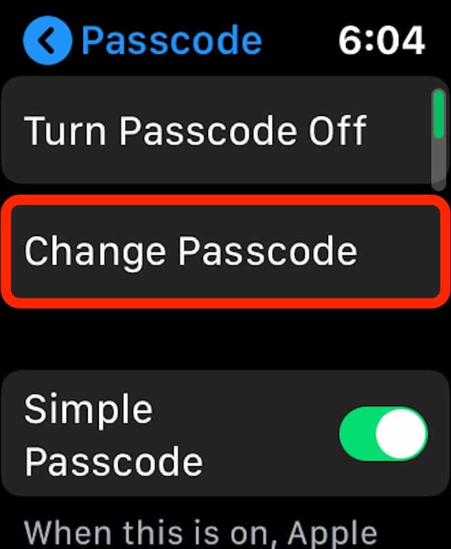 Change Passcode