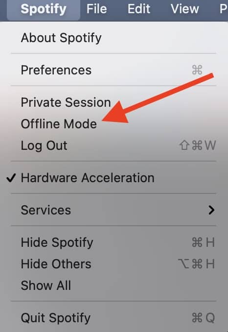 offline mode spotify desktop