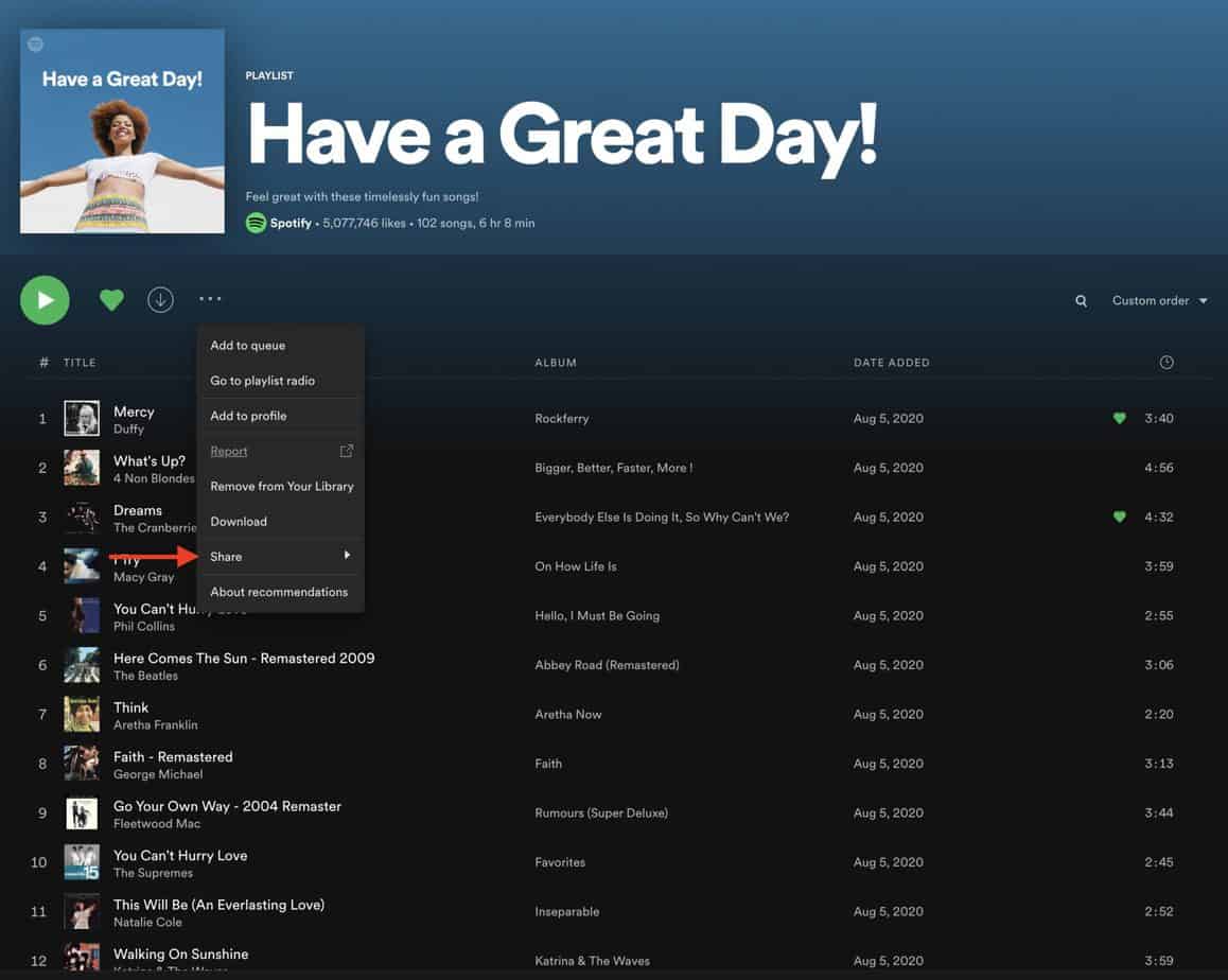 How to Share your Spotify Playlist » App Authority