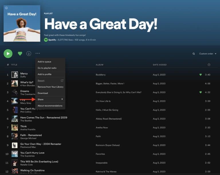 How to Share your Spotify Playlist » App Authority