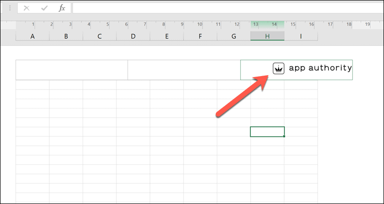 An example watermark in Microsoft Excel.