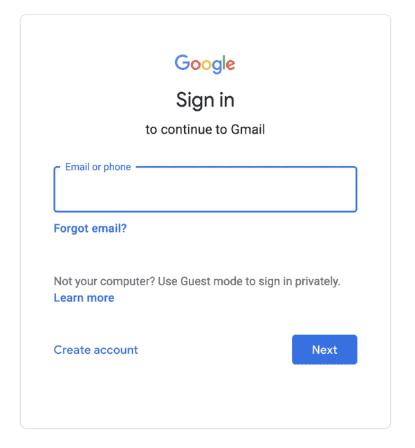 Sign back in to Gmail to receive messages
