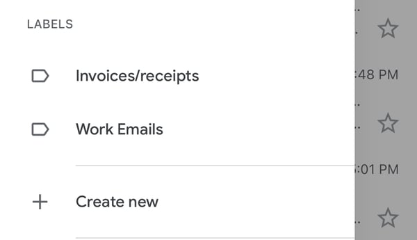 Create a folder in Gmail mobile