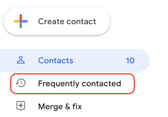 Adding a frequently contacted email address