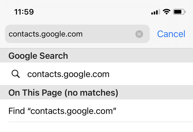How to find Google Contacts on iPhone