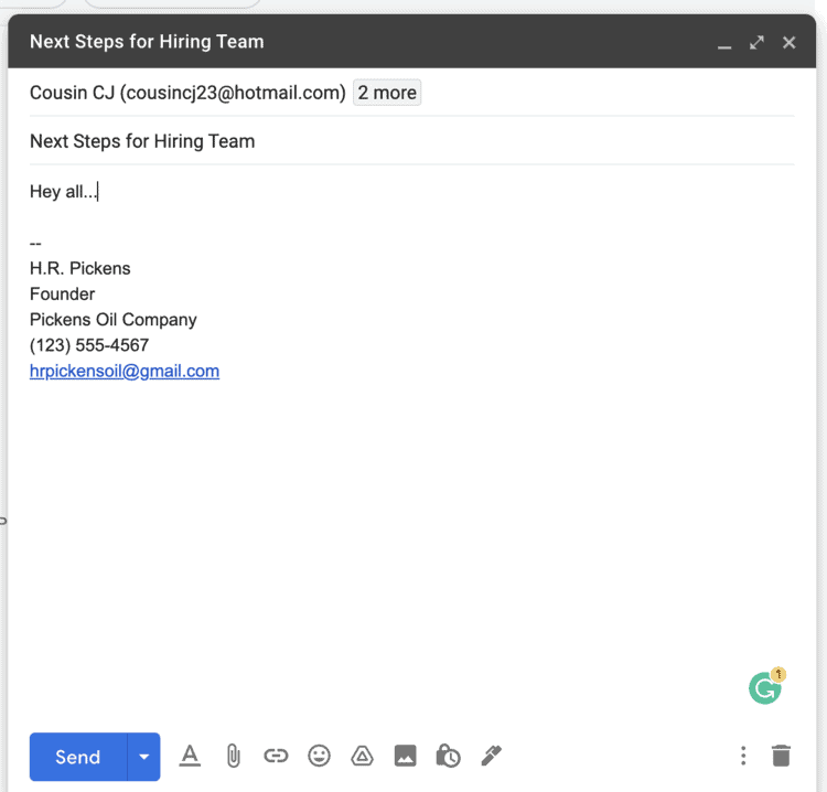 Send an email to a group in Gmail