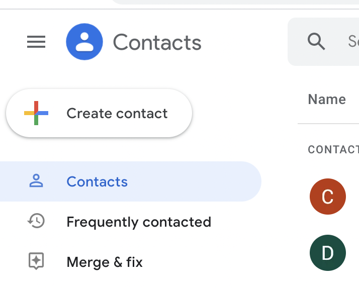 how to restore contacts in Google