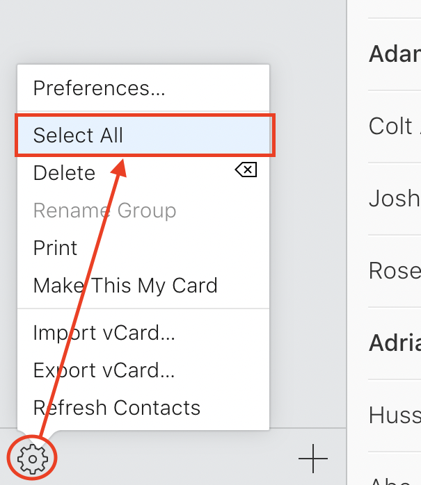 export contacts from iPhone