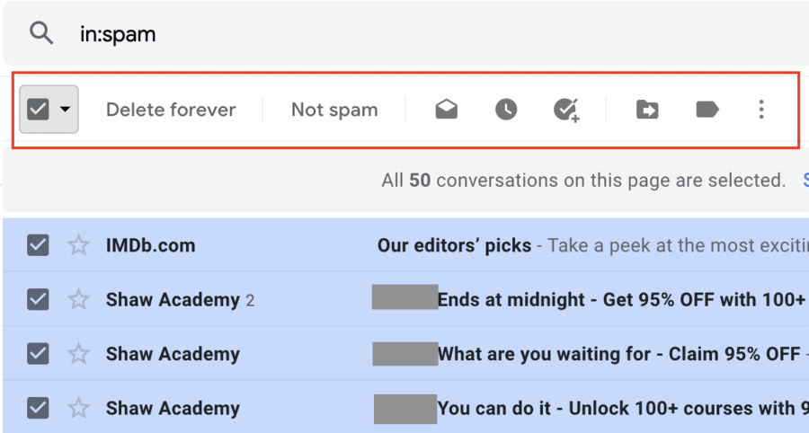 Create a filter to fix incorrect spam labels