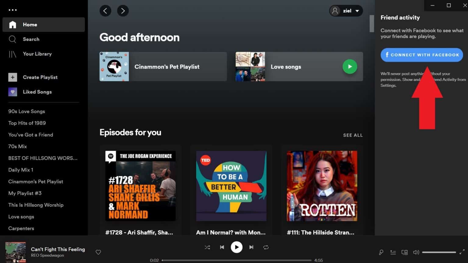 How to Connect Spotify to Facebook » App Authority