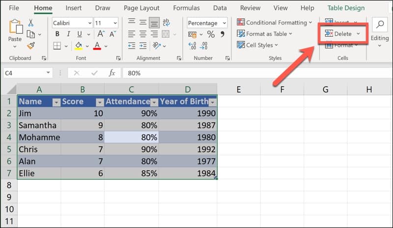 How To Remove A Table In Excel App Authority